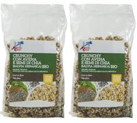 La finestra sul cielo, Crunchy con avena e semi di chia bio, 375g (Confezione da 2)