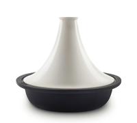 La Fonderie 1890 Tajine ASILAH in ghisa smaltata, Ciotola in ghisa, Coperchio in ghisa smaltata, Tajine e Couscous, Capacità 2,5 L, Beige