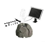 La fontana per uccelli alimentata dal sole per spazi esterni offre acqua naturale che supporta l'ecosistema e il fascino del giardino (grigio)