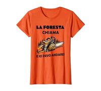 la Foresta Chiama e io Devo Andare Maglietta, Donna, Arancio, L