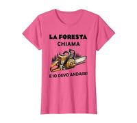 la Foresta Chiama e io Devo Andare Maglietta, Donna, Rosa mélange, L
