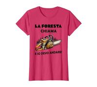 la Foresta Chiama e io Devo Andare Maglietta, Donna, Rosso mélange, XL