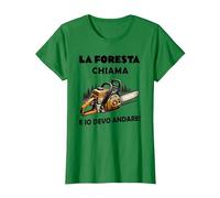 la Foresta Chiama e io Devo Andare Maglietta, Donna, Verde Mela, L