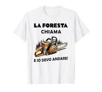 la Foresta Chiama e io Devo Andare Maglietta, Uomo, Bianco, 6XL