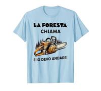 la Foresta Chiama e io Devo Andare Maglietta, Uomo, Celeste, L