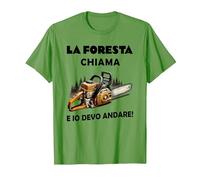 la Foresta Chiama e io Devo Andare Maglietta, Uomo, Erba, M