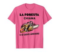 la Foresta Chiama e io Devo Andare Maglietta, Uomo, Rosa mélange, L