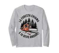 La Foresta Chiama e Io Devo Andare Tree Design Maglia a Manica