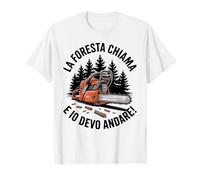 La Foresta Chiama e Io Devo Andare Tree Design Maglietta