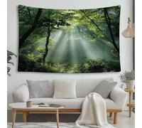 La foresta misteriosa Arazzo da Parete Piante naturali Arazzo da Parete Grande Utilizzato in Camera da Letto Soggiorno Copriletto Decorazione Murale 230x210