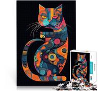 La forma del gatto Puzzle da 1000 pezzi per adulti Giocattoli che creano dipendenza e sfidano l'intelligenza del cervello Collezione di artisti, Belle arti 38x26cm