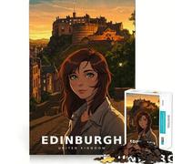 La fortezza delle Highlands nella luce che cala - Puzzle da 1000 pezzi per ragazzi - Migliora la memoria - Rilassante e divertente - Bordi precisi - Regalo premuroso 38x52cm