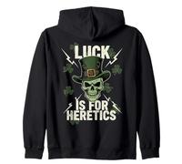 La Fortuna è per Gli eretici Gotico Scheletro Irlandese Felpa con Cappuccio