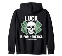La Fortuna è per Gli eretici Shamrock Faith Felpa con Cappuccio