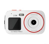 La fotocamera digitale portatile XJ07 per bambini dispone di tecnologia di messa a fuoco automatica e registra in alta definizione a 2 5K risoluzione (bianco)