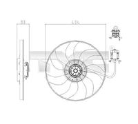 Ventola radiatore 825-0019 TYC per OPEL ASTRA J Sports Tourer ASTRA J GTC