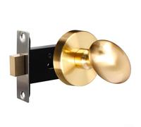 La funzione del passaggio ha spazzolato la forma rotonda delle manopole di porta dell'oro progettata per lo spessore interno standard della porta ed il backset