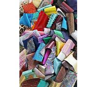 LA GARZARARA - 100 Ritagli di Pelle Mista - Minimo 5x10 cm - Selezione Casuale per Artigianato Cucito e Creazioni Handmade - Stampe, Laminati, Verniciati, Tinta Unita e Vintage - 100PC