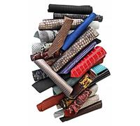 LA GARZARARA - Ritagli di Pelle con Stampa Pitone, Cocco, Lucertola - Minimo 10x15-0,500 kg - Selezione Casuale per Artigianato Cucito e Creazioni Handmade - Colori Vari - B185