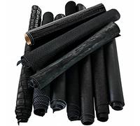 LA GARZARARA - Ritagli di Pelle Nero - Minimo 25x20 cm Massimo 40x40 cm - 2 kg - Selezione Casuale per Artigianato Cucito e Creazioni Handmade - Fantasie e Rifinitue Varie - LAG-33