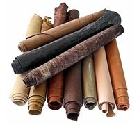 LA GARZARARA - Ritagli di Pelle Vintage e Sportiva - Minimo 25x20 cm Massimo 40x40 cm - 1 kg - Selezione Casuale per Artigianato Cucito e Creazioni Handmade - Finiture e Colori Vari - LAG43