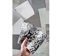 LA GARZARARA - Stock di 6 Ritagli di Pelle in Toni Grigio, Acciaio e Fucile - Misura 15x10 cm - Selezione Casuale per Artigianato Cucito e Creazioni Handmade - Stampe e Finiture Varie - ASL52