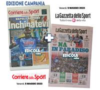 La Gazzetta Corriere dello Sport 5 Maggio 2023 3 Scudetto Calcio Napoli Campione