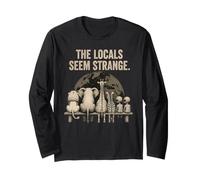 La Gente del Posto Sembra Strano Divertente Alien Wildlife Earth Maglia a Manica