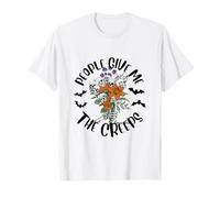 La Gente Mi dà i brividi Halloween Scheletro Teschi Festa Maglietta