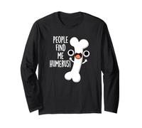 La Gente Mi Trova Humerus Funny Bone Pun Maglia a Manica