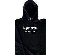 La gente normale mi preoc Felpa con Cappuccio Simpatica