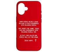 La gente ti deluderà Gesù Wont John 8 59 Matteo 28 20 Custodia per iPhone 16