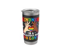 La gentilezza è un bel modo per amare lgbtq gay pride arcobaleno Bicchiere termico in acciaio inox doppia parete