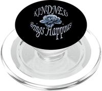 La gentilezza porta felicità design con rosa grigia PopSockets PopGrip per MagSafe