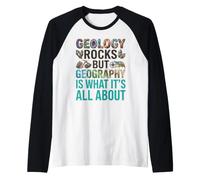 La Geologia Rocce, ma la Geografia è ciò Che riguarda Maglia con Maniche Raglan