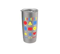 La geometria ti mantiene in forma scherzi divertenti per la scuola per i bambini Bicchiere termico in acciaio inox doppia parete