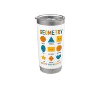 La geometria ti mantiene in forma scherzi divertenti per la scuola per i bambini Bicchiere termico in acciaio inox doppia parete