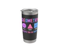 La geometria ti mantiene in forma scherzi divertenti per la scuola per i bambini Bicchiere termico in acciaio inox doppia parete