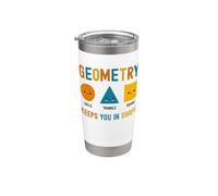 La geometria ti mantiene in forma scherzi divertenti per la scuola per i bambini Bicchiere termico in acciaio inox doppia parete