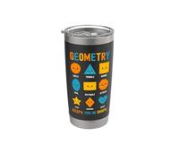 La geometria ti mantiene in forma scherzi divertenti per la scuola per i bambini Bicchiere termico in acciaio inox doppia parete