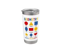 La geometria ti mantiene in forma scherzi divertenti per la scuola per i bambini Bicchiere termico in acciaio inox doppia parete