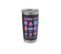 La geometria ti mantiene in forma scherzi divertenti per la scuola per i bambini Bicchiere termico in acciaio inox doppia parete