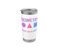 La geometria ti mantiene in forma scherzi divertenti per la scuola per i bambini Bicchiere termico in acciaio inox doppia parete
