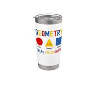 La geometria ti mantiene in forma scherzi divertenti per la scuola per i bambini Bicchiere termico in acciaio inox doppia parete