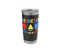 La geometria ti mantiene in forma scherzi divertenti per la scuola per i bambini Bicchiere termico in acciaio inox doppia parete