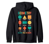 La Geometria Ti Mantiene in Forma scherzi Divertenti per la Scuola per i Bambini Felpa con Cappuccio