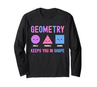 La geometria ti mantiene in forma scherzi divertenti per la scuola per i bambini Maglia a Manica
