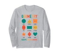 La Geometria Ti Mantiene in Forma scherzi Divertenti per la Scuola per i Bambini Maglia a Manica