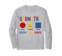 La geometria ti mantiene in forma scherzi divertenti per la scuola per i bambini Maglia a Manica