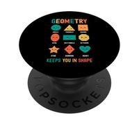 La geometria ti mantiene in forma scherzi divertenti per la scuola per i bambini PopSockets PopGrip Adesivo